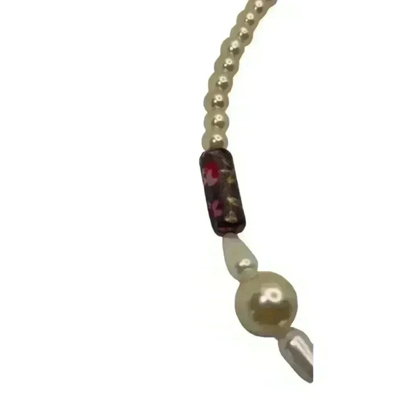 Vintage faux pearls and beads necklace 26 inches - Picture 5 of 8